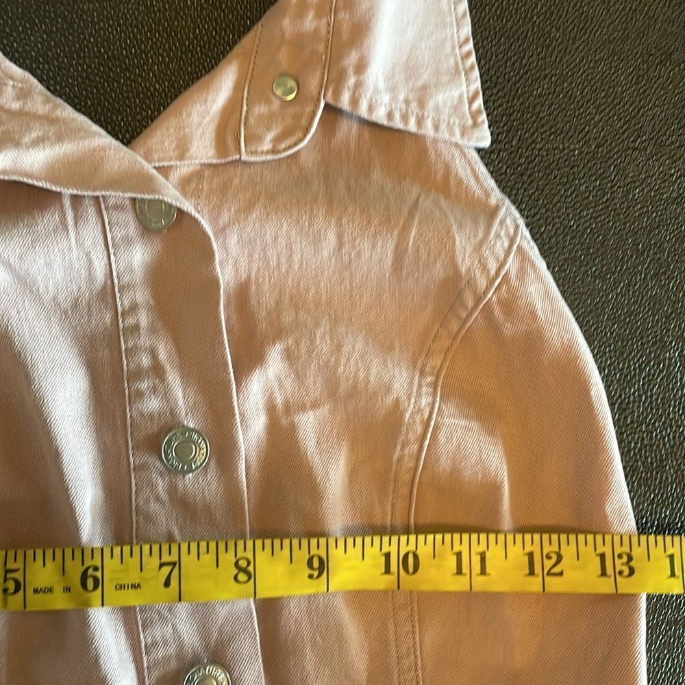 Signature 8 blush pink denim style dress with open back size Small - Picture 4 of 9